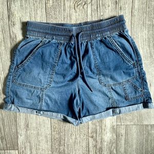 Denim Pull on Shorts